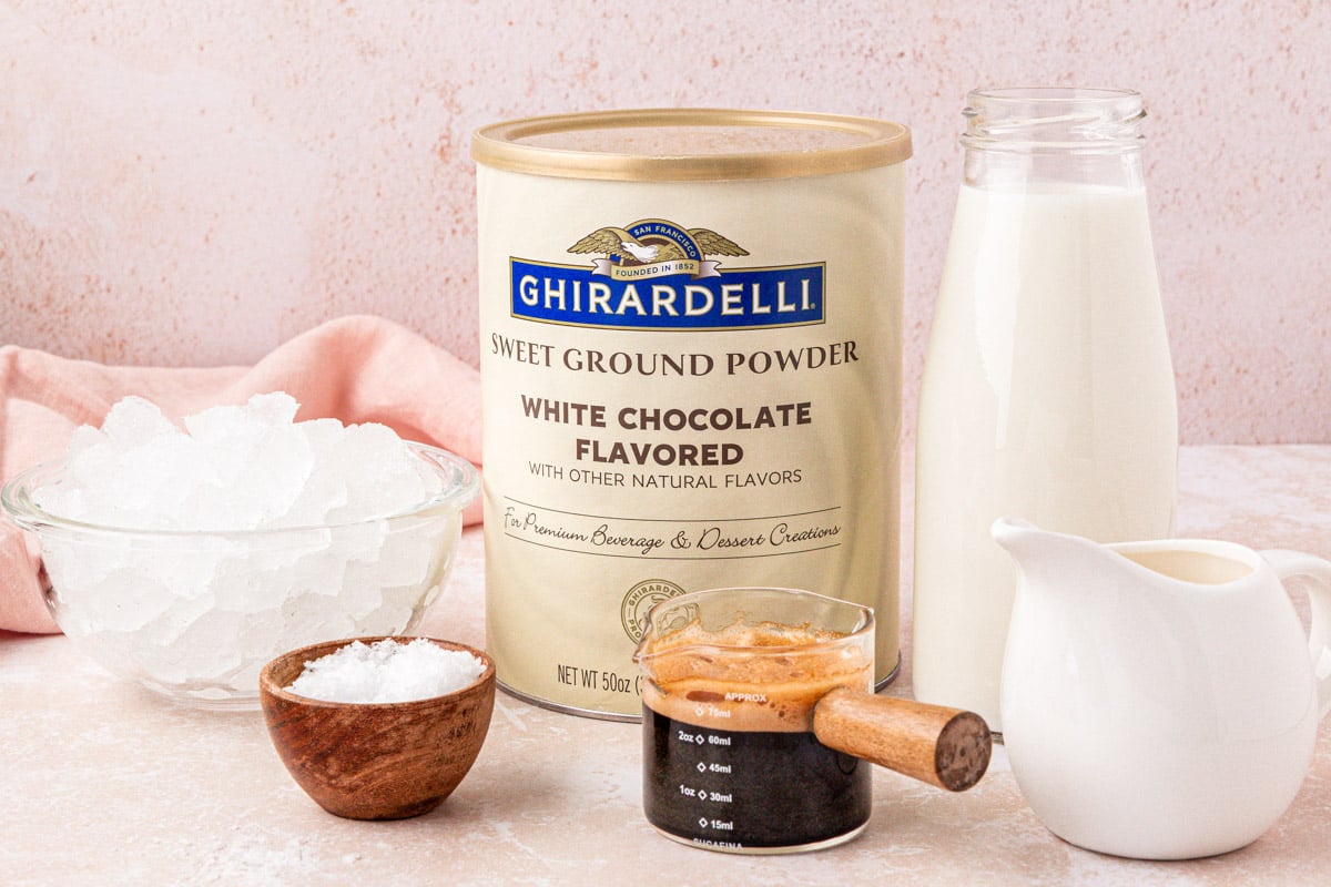 Ingredients to make Washington-style americanos on a table.